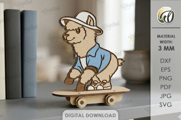 3D Animal on Skateboard Laser Cut: Elevate Your Creative Projects