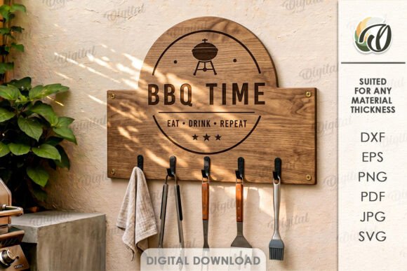 3D BBQ Utensil Rack Laser Cut