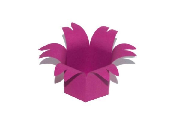 3D Floral Favour Basket SVG