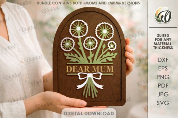 3D Flower Decor Laser Cut