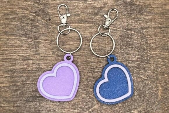 3D Heart NFC Keyring STL File