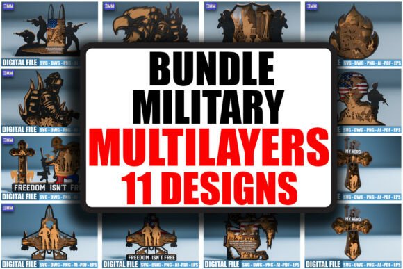 3D Military MEGA Bundle SVG DXF