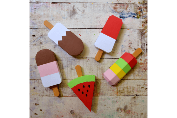 3D Papercraft Popsicles