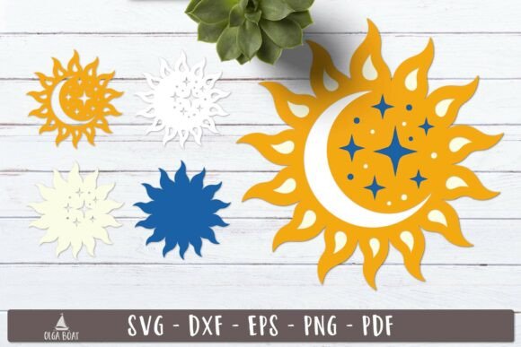 Elevating Digital Craftsmanship: The Strategic Value of the 3D Celestial Sun Moon SVG Layered Design