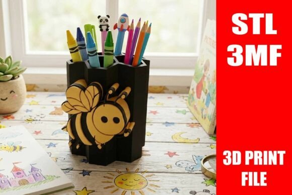 Honeybee Honeycomb Pen Pot STL 3d Print: A Practical Evaluation for 3D Printing Enthusiasts