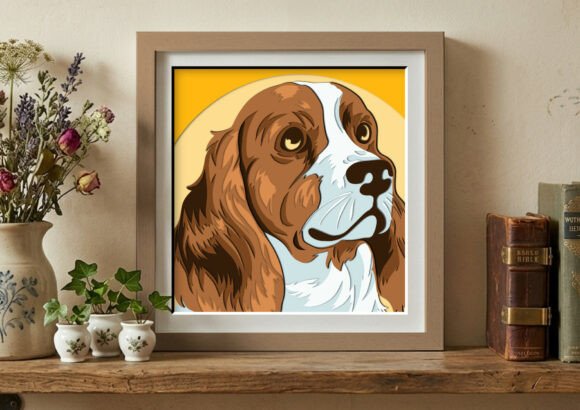 Majestic Cocker Spaniel Dog Portrait 3D