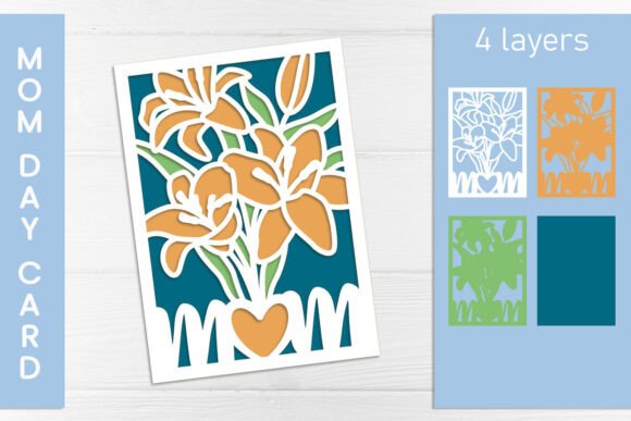 Mothers Day Card Svg, 3d Layered Mom