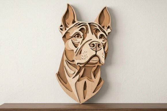 Unleashing Creativity with the 3D Layered Pitbull Dog Laser Cut File